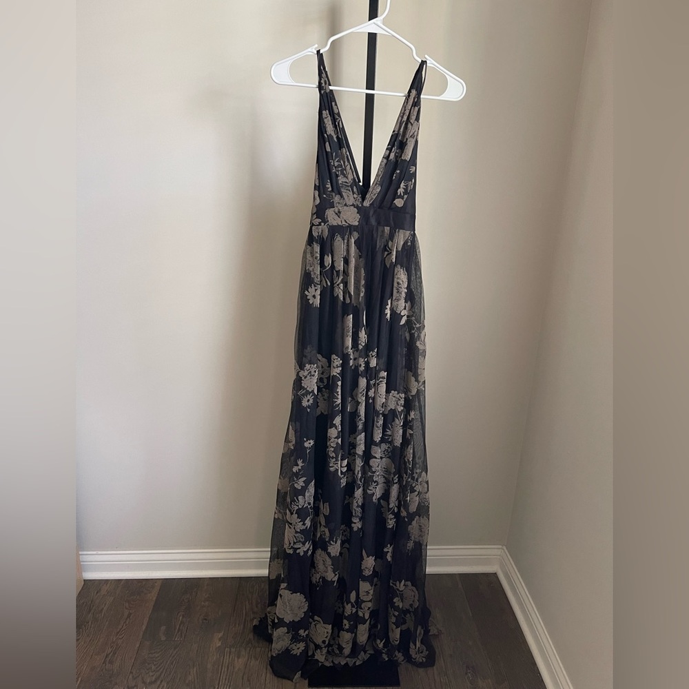 NWT Luxxel Maxi Dress with Deep V
